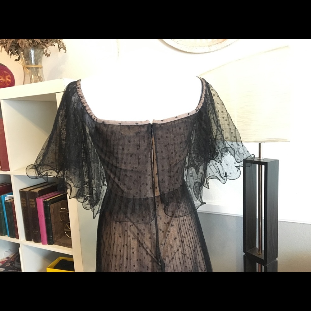 BCBG Max Azria Black Pleated Cocktail Dress - Picture 8 of 8
